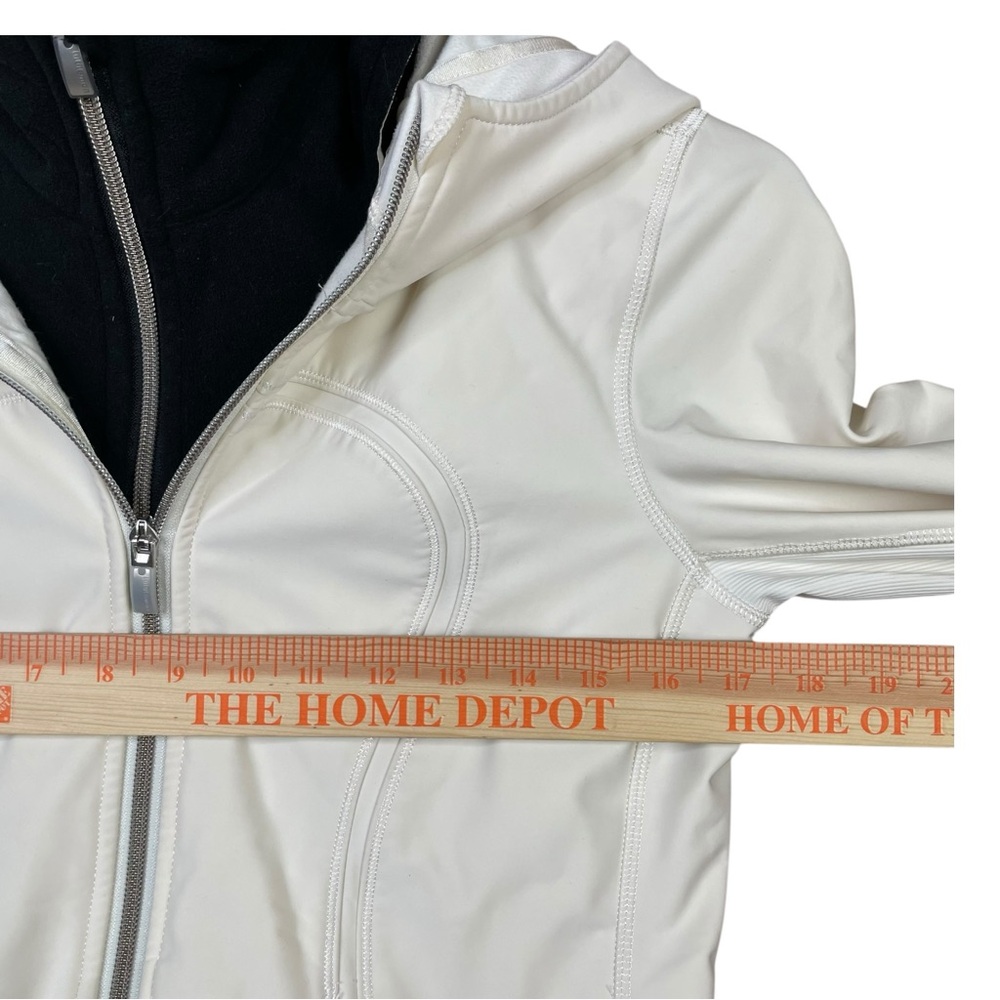 Lululemon Uba Hoodie Special Edition Sz 4 POLAR CREAM Coat Jacket Removable Trim - Picture 14 of 16